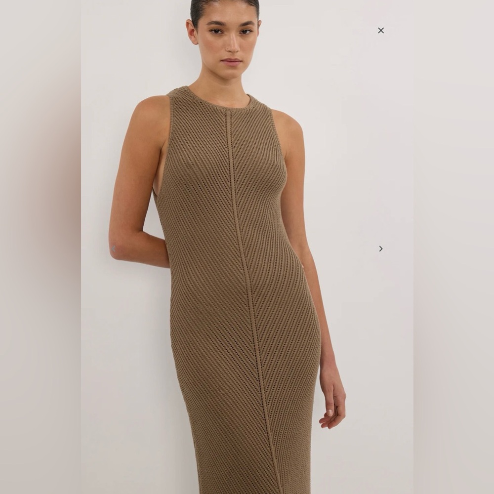 DISSH Brown Ribbed Maxi Dress - Picture 2 of 9